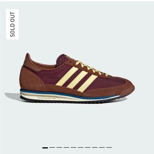 Adidas SL72 OG Shoes in maroon/almost yellow/brown size 8.5